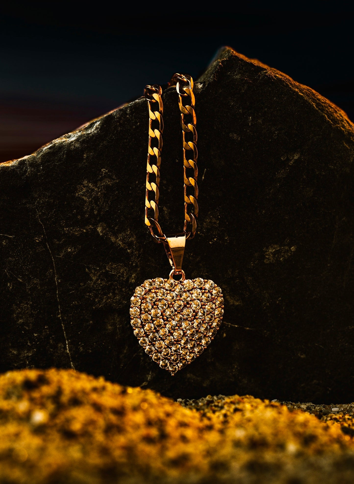 Crystal Heart Chain